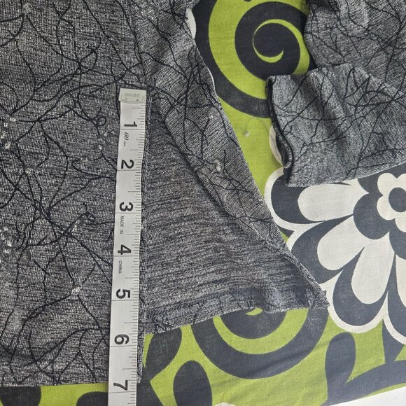 Mandee womens size medium gray metallic stretch sweater long sleeve Made in USA - Picture 7 of 9